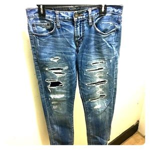American Eagle Core Flex Distressed Blue Jeans